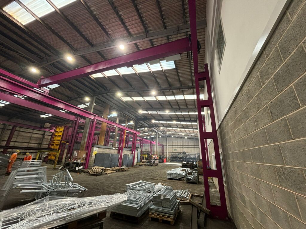 Gantry Steelworks with 8 Support Columns for Crane Tracks
