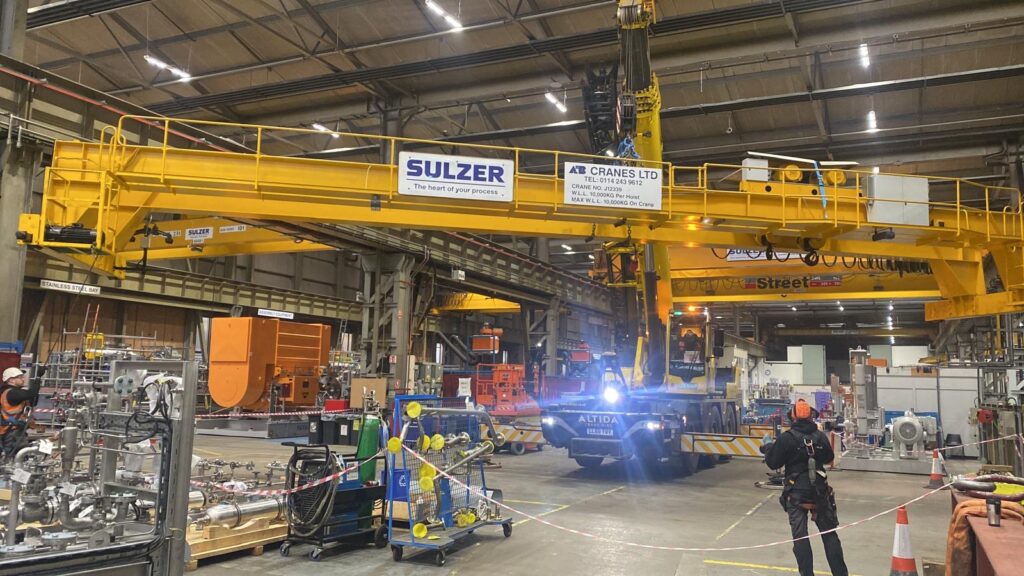 Single Beam Crane with Gantry Support System